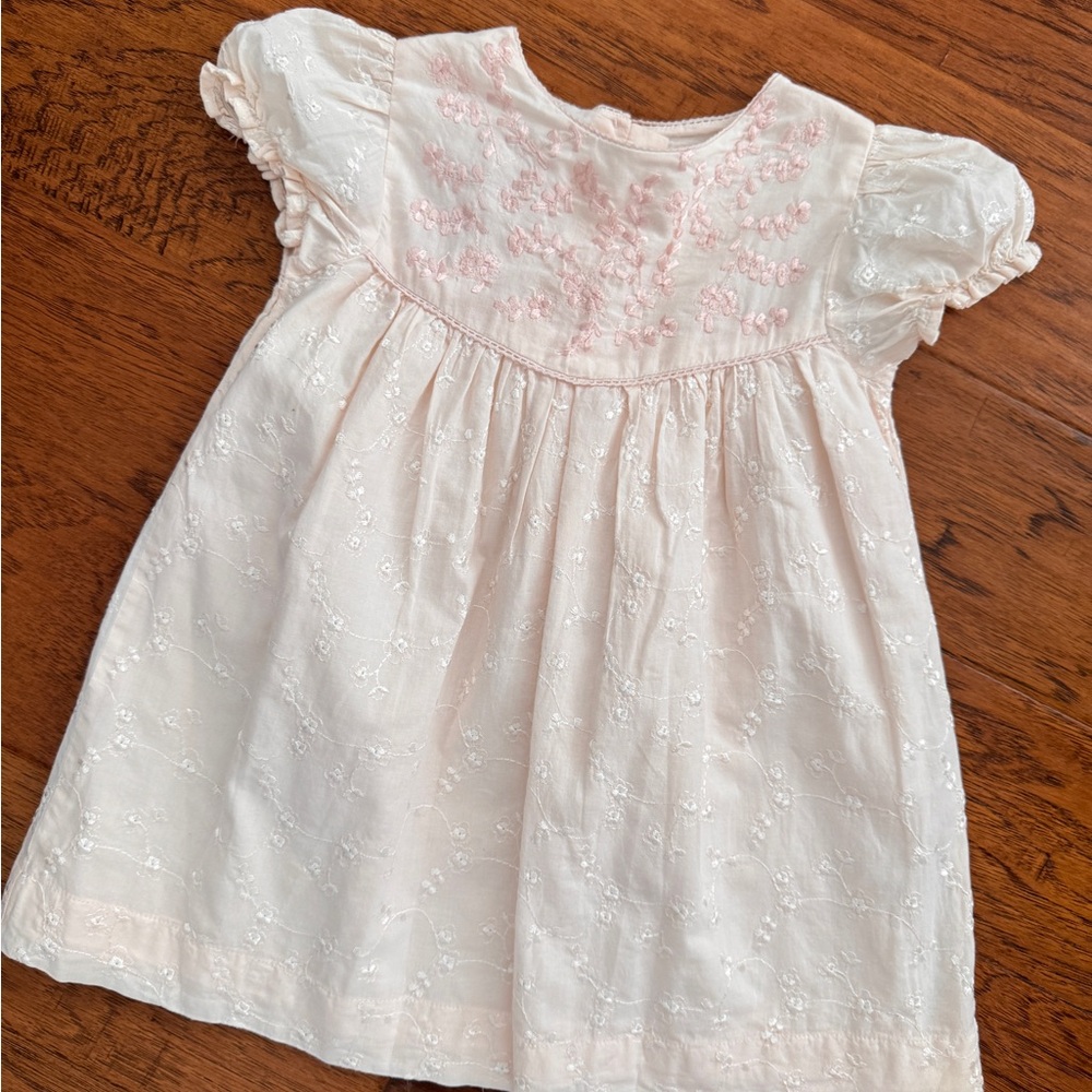 Zara Girls Pink and Cream Embroidered Dresses - Picture 8 of 16